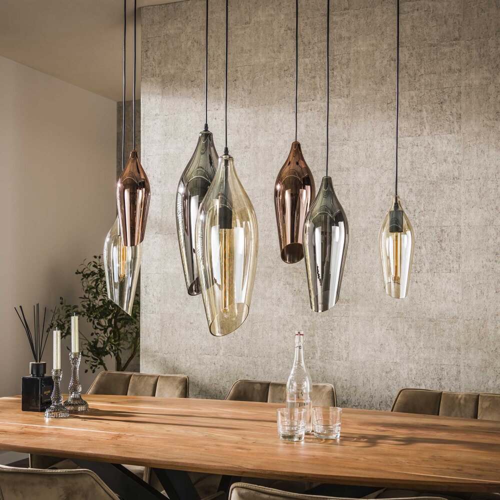Cocoon Suspension Noir, 7 lumières