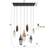 Cocoon Suspension Noir, 7 lumières