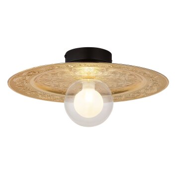 Riga Plafonnier Luminaires Globo Lighting Noir, 1 lumière