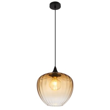 Sander Suspension Luminaires Globo Lighting Noir, 1 lumière