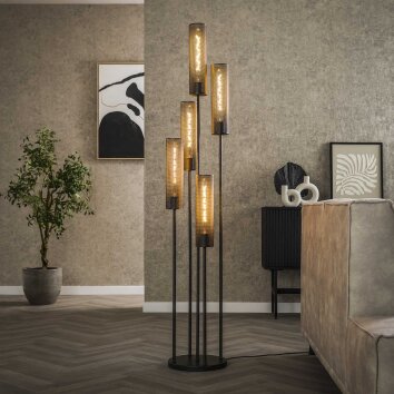 Genar Lampadaire Anthracite, 5 lumières