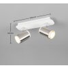 Gillan Spot de plafond Luminaires Trio Nickel mat, 2 lumières