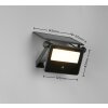 Moura Applique murale Luminaires Reality LED Noir, 1 lumière, Détecteur de mouvement