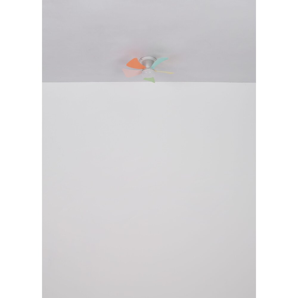 Hines Ventilateur de plafond lumineux Luminaires Globo Lighting LED Gris, Noir, 1 lumière, Télécommandes