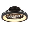 Deanne Ventilateur de plafond lumineux Luminaires Globo Lighting LED Noir, 1 lumière, Télécommandes, Changeur de couleurs