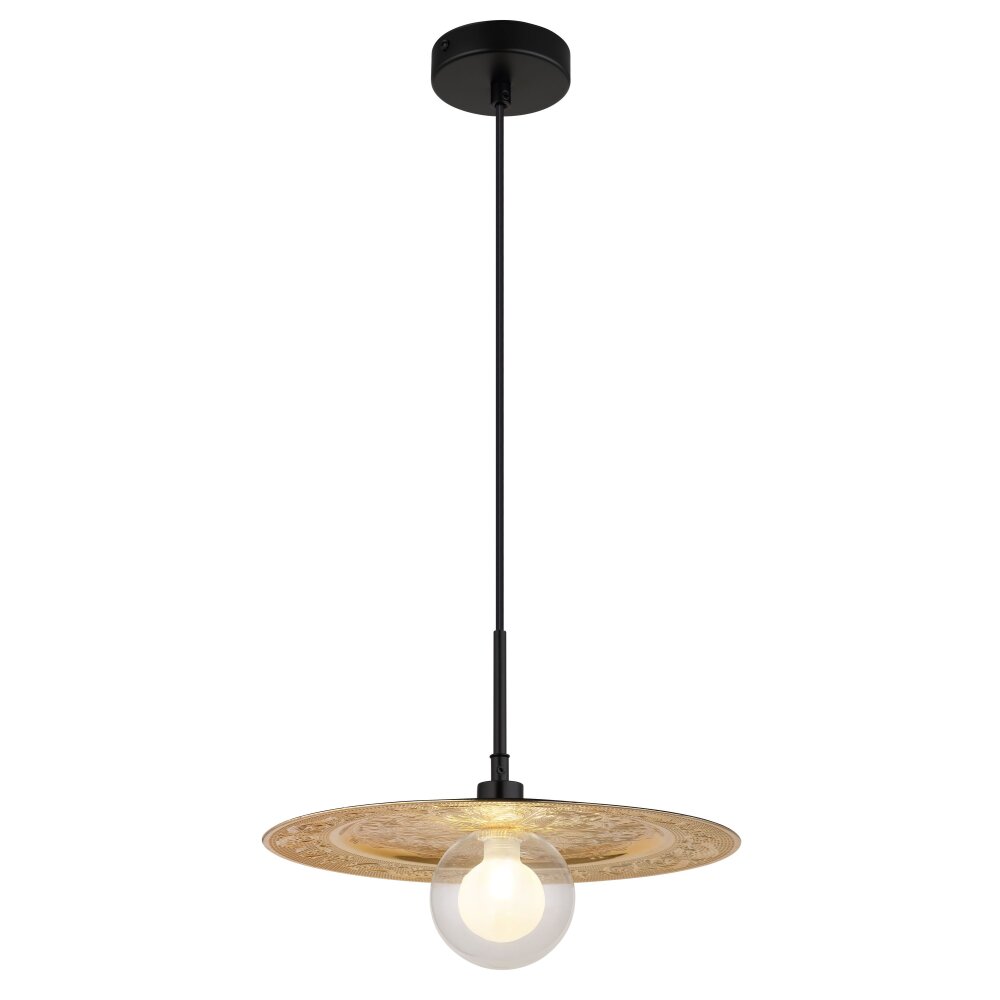 Riga Suspension Luminaires Globo Lighting Noir, 1 lumière main product photo