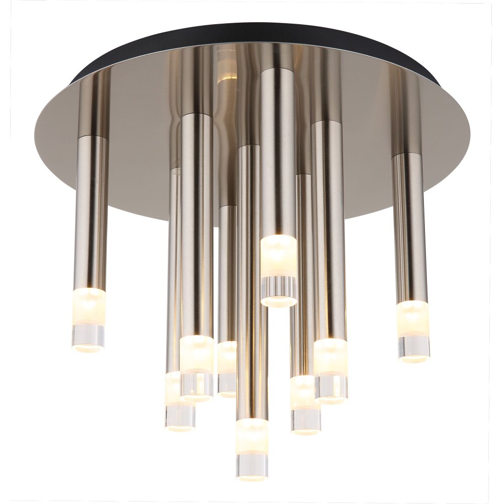 Ryan Plafonnier Luminaires Globo Lighting Nickel mat, 9 lumières main product photo