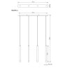 Ryan Suspension Luminaires Globo Lighting Blanc, 4 lumières