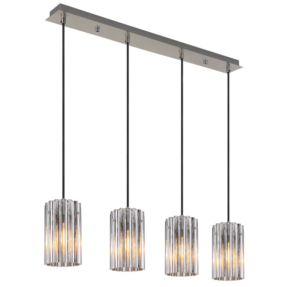 Cayden Suspension Luminaires Globo Lighting Nickel mat, 4 lumières main product photo
