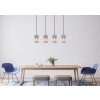 Cayden Suspension Luminaires Globo Lighting Nickel mat, 4 lumières