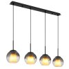 Barry Suspension Luminaires Globo Lighting Noir, 4 lumières