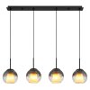 Barry Suspension Luminaires Globo Lighting Noir, 4 lumières