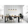 Barry Suspension Luminaires Globo Lighting Noir, 4 lumières