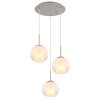 Barry Suspension Luminaires Globo Lighting Chrome, Nickel mat, 3 lumières