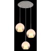 Barry Suspension Luminaires Globo Lighting Chrome, Nickel mat, 3 lumières