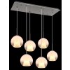 Barry Suspension Luminaires Globo Lighting Chrome, Nickel mat, 6 lumières