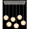 Barry Suspension Luminaires Globo Lighting Chrome, Nickel mat, 6 lumières