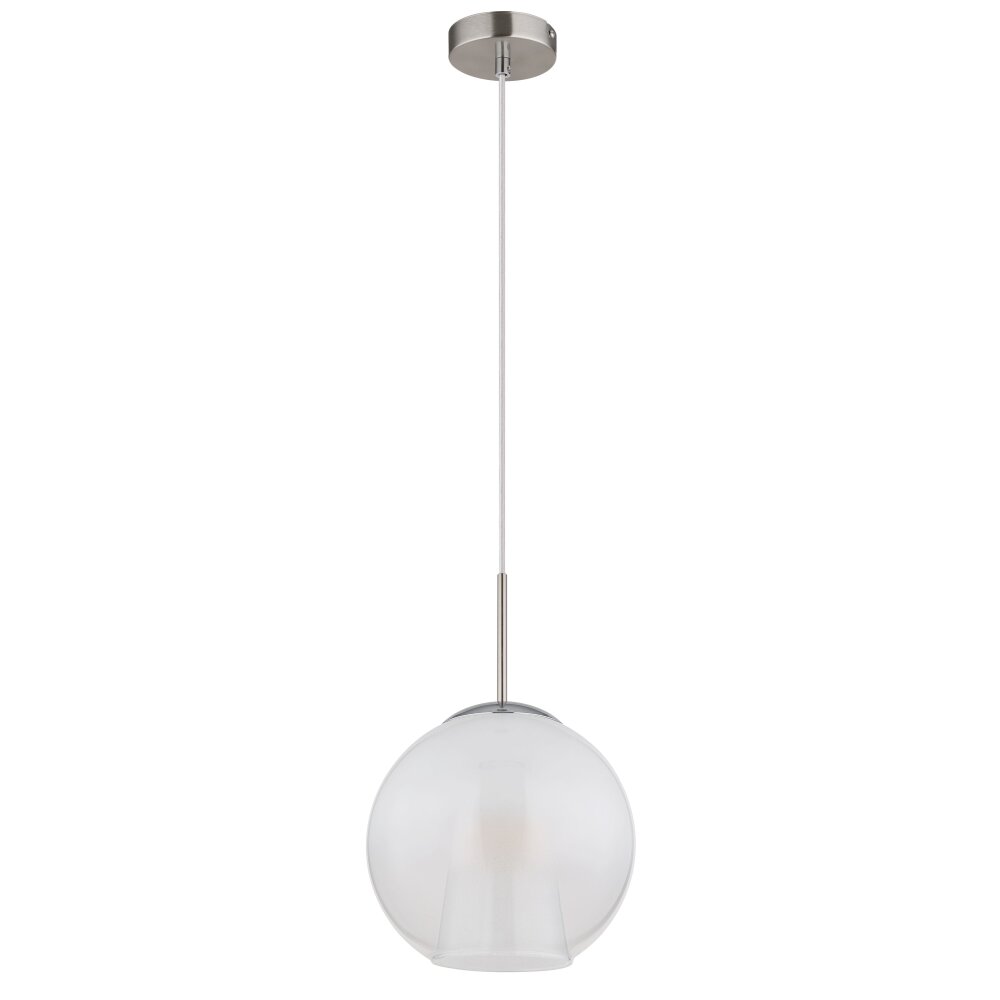 Barry Suspension Luminaires Globo Lighting Chrome, Nickel mat, 1 lumière