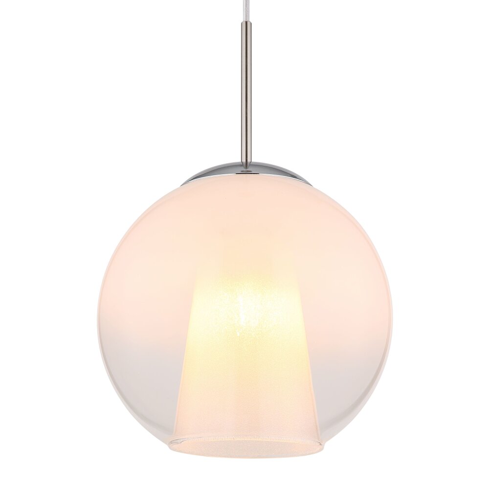 Barry Suspension Luminaires Globo Lighting Chrome, Nickel mat, 1 lumière