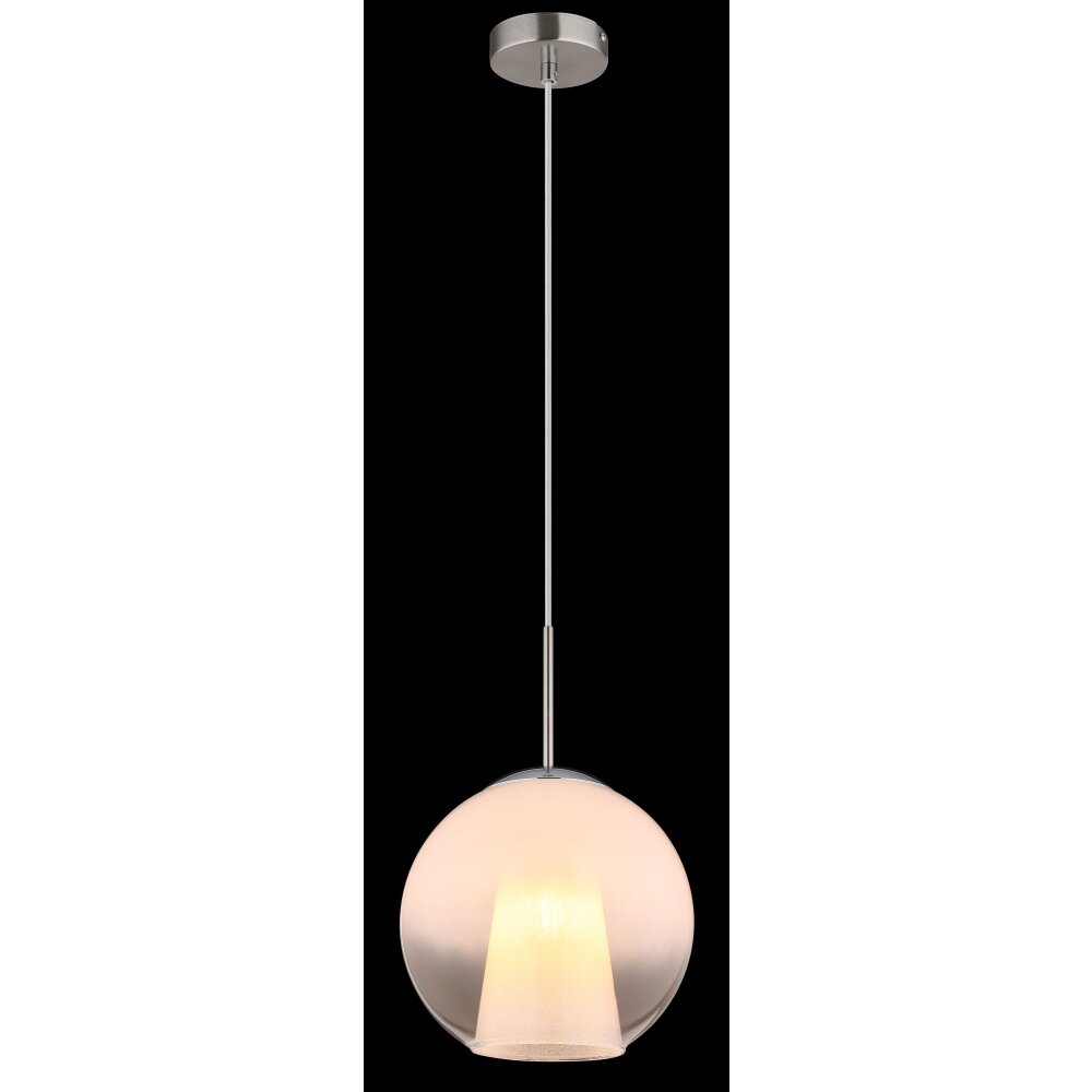 Barry Suspension Luminaires Globo Lighting Chrome, Nickel mat, 1 lumière