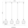 Xia Suspension Luminaires Globo Lighting Noir, 4 lumières