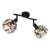 Mika Plafonnier Luminaires Globo Lighting Noir, 2 lumières