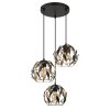 Mika Suspension Luminaires Globo Lighting Noir, 3 lumières