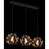 Mika Suspension Luminaires Globo Lighting Noir, 3 lumières