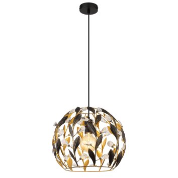 Mika Suspension Luminaires Globo Lighting Noir, 1 lumière