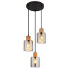 Aleidis Suspension Luminaires Globo Lighting Brun foncé, Noir, 3 lumières