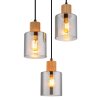 Aleidis Suspension Luminaires Globo Lighting Brun foncé, Noir, 3 lumières