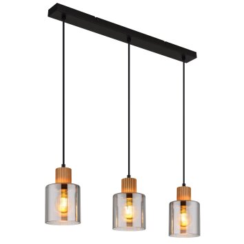 Aleidis Suspension Luminaires Globo Lighting Brun foncé, Noir, 3 lumières