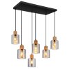 Aleidis Suspension Luminaires Globo Lighting Brun foncé, Noir, 6 lumières