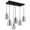 Aleidis Suspension Luminaires Globo Lighting Brun foncé, Noir, 6 lumières