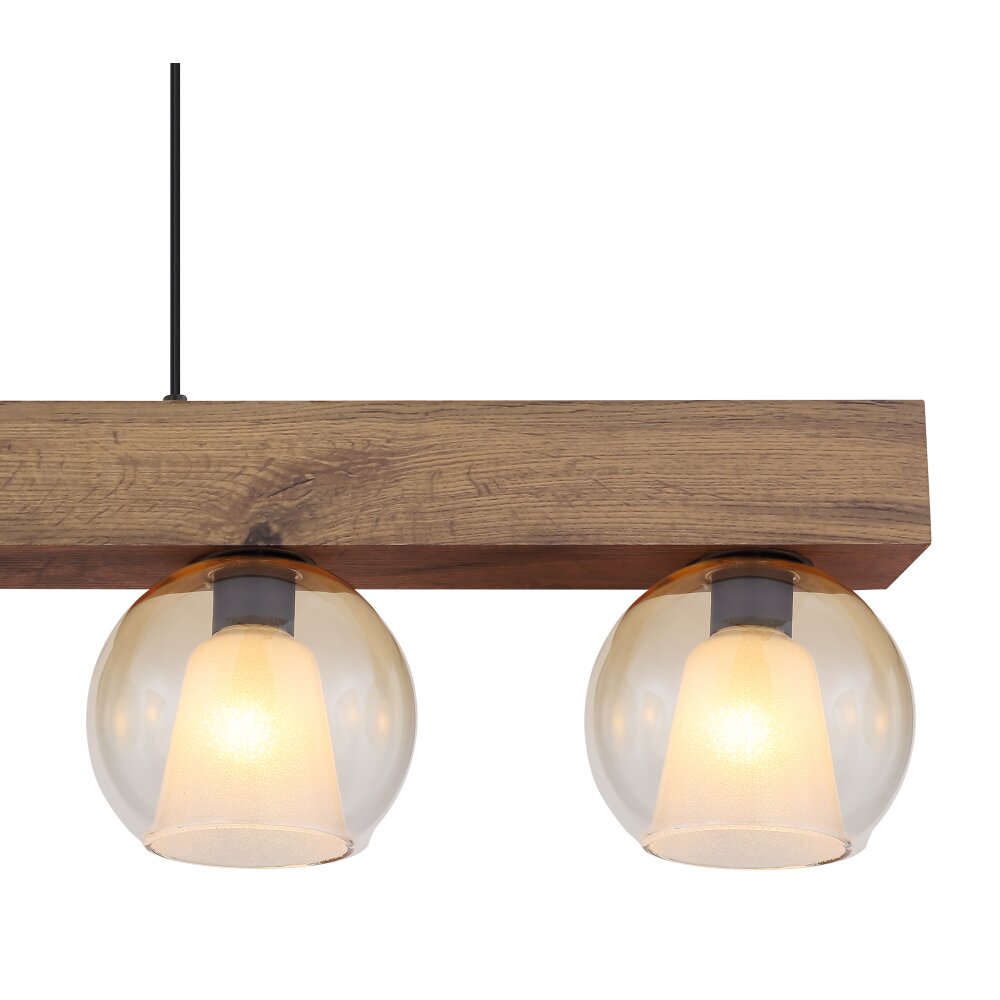 I Suspension Luminaires Globo Lighting Écru, Noir, 4 lumières