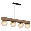 I Suspension Luminaires Globo Lighting Écru, Noir, 4 lumières