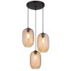 Jefrey Suspension Luminaires Globo Lighting Noir, 3 lumières