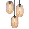 Jefrey Suspension Luminaires Globo Lighting Noir, 3 lumières