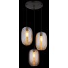 Jefrey Suspension Luminaires Globo Lighting Noir, 3 lumières