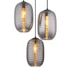 Jefrey Suspension Luminaires Globo Lighting Noir, 3 lumières