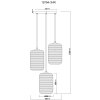 Jefrey Suspension Luminaires Globo Lighting Noir, 3 lumières