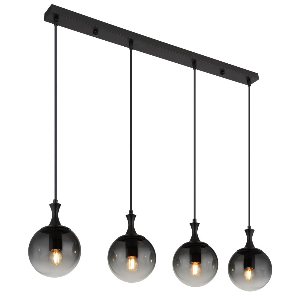 Dalton Suspension Luminaires Globo Lighting Noir, 4 lumières main product photo
