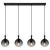 Dalton Suspension Luminaires Globo Lighting Noir, 4 lumières