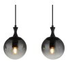 Dalton Suspension Luminaires Globo Lighting Noir, 4 lumières