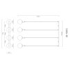 Dalton Suspension Luminaires Globo Lighting Noir, 4 lumières