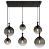 Dalton Suspension Luminaires Globo Lighting Noir, 6 lumières