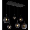 Dalton Suspension Luminaires Globo Lighting Noir, 6 lumières