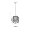 Dichti Suspension Luminaires Globo Lighting Noir, 1 lumière
