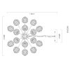 Floriella Suspension Luminaires Globo Lighting LED Or, 1 lumière
