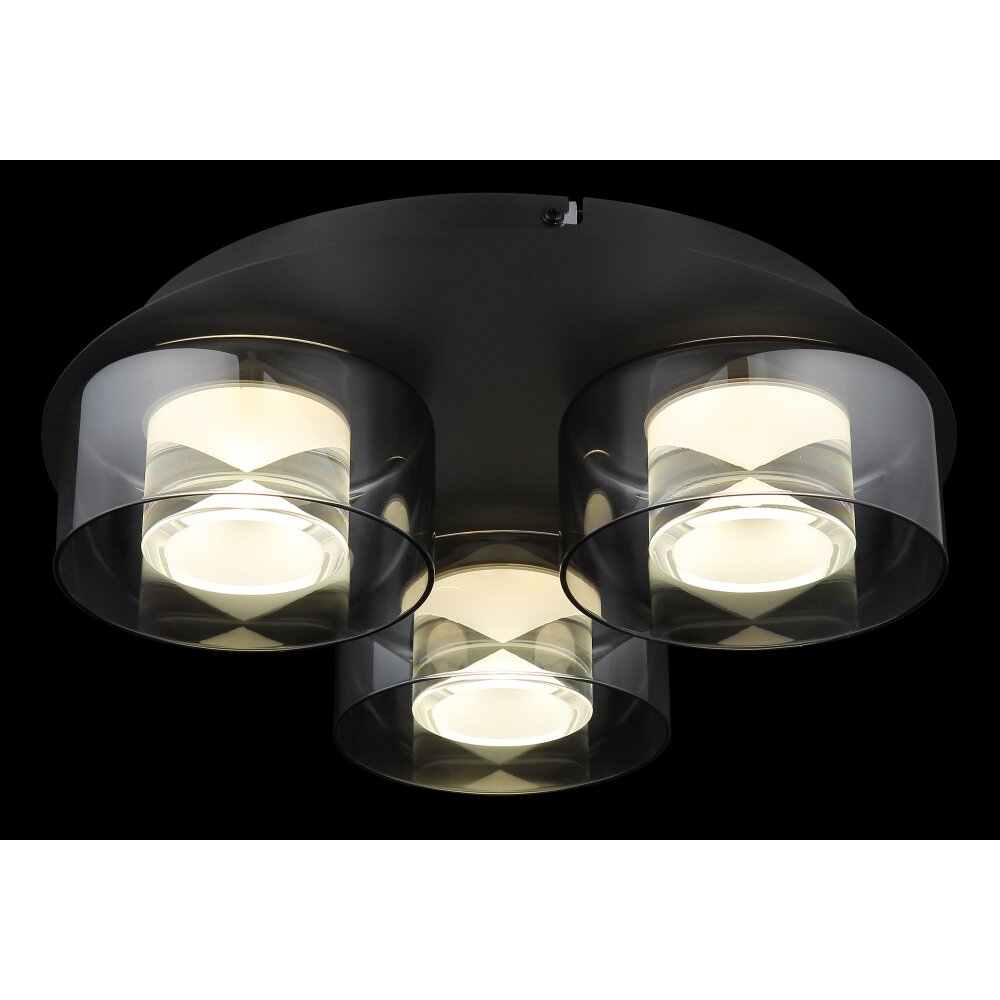 Belinda Plafonnier Luminaires Globo Lighting LED Noir, 1 lumière